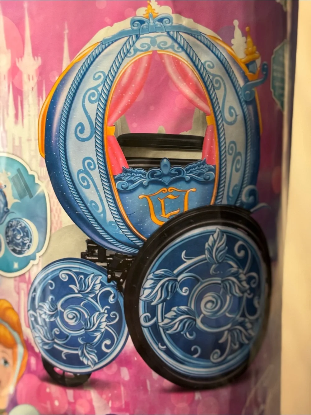Blue Princess Carriage Wheelchair Costume Cover - Kids Costume